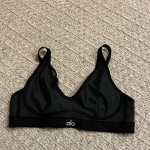 ALO Yoga Black Strappy Bra
